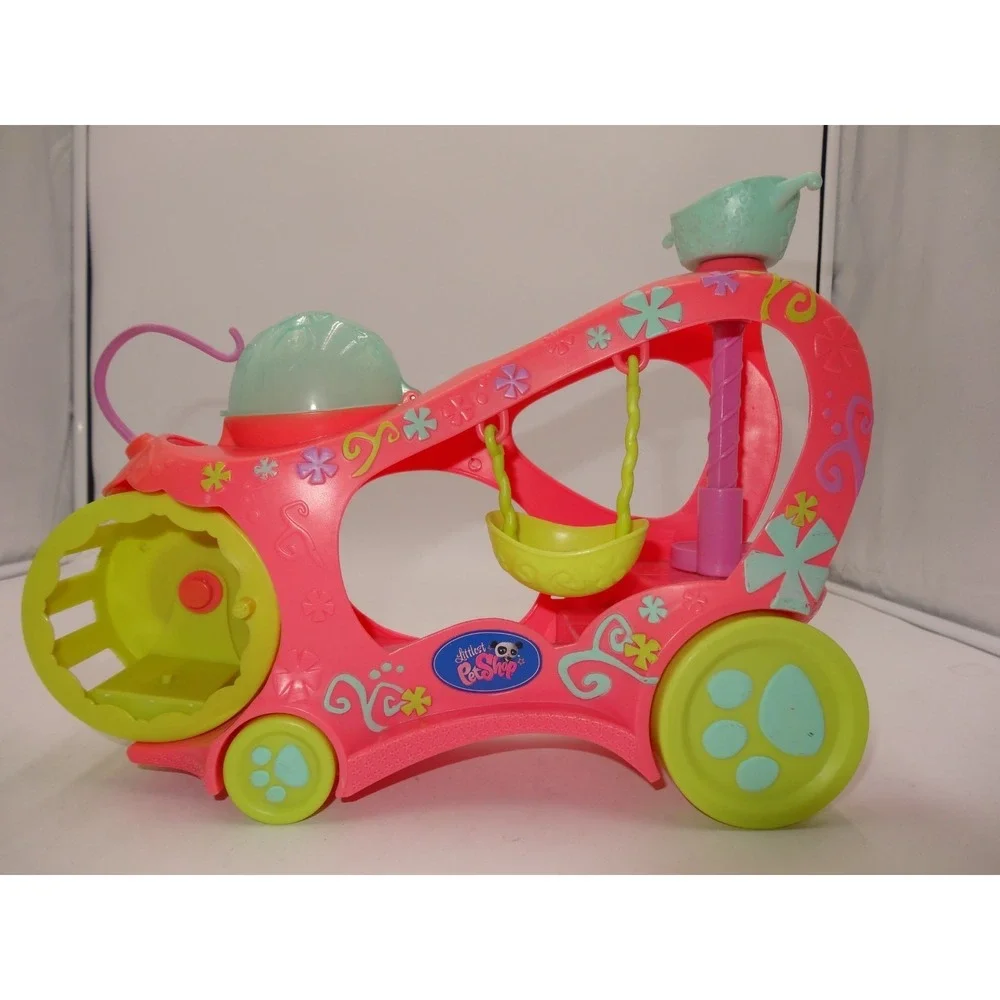 LPS Littlest Pet Shop Paw Powered Cruiser Car With Swing Hamster Wheel NO‎ Pet